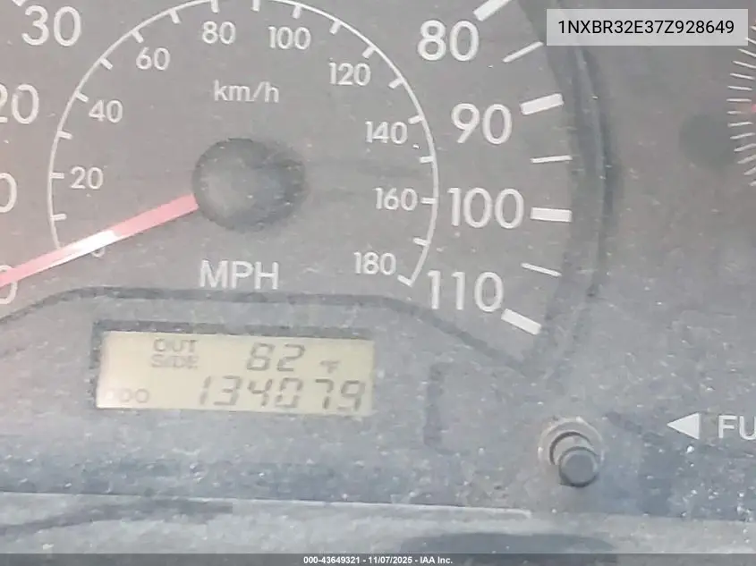 1NXBR32E37Z928649 2007 Toyota Corolla Ce