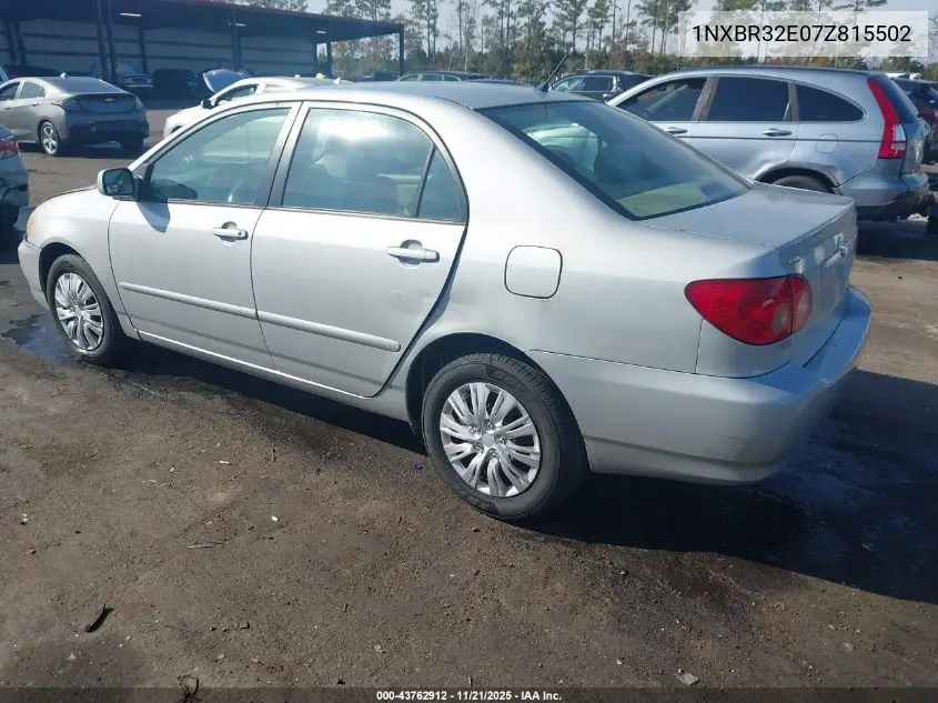 1NXBR32E07Z815502 2007 Toyota Corolla Le