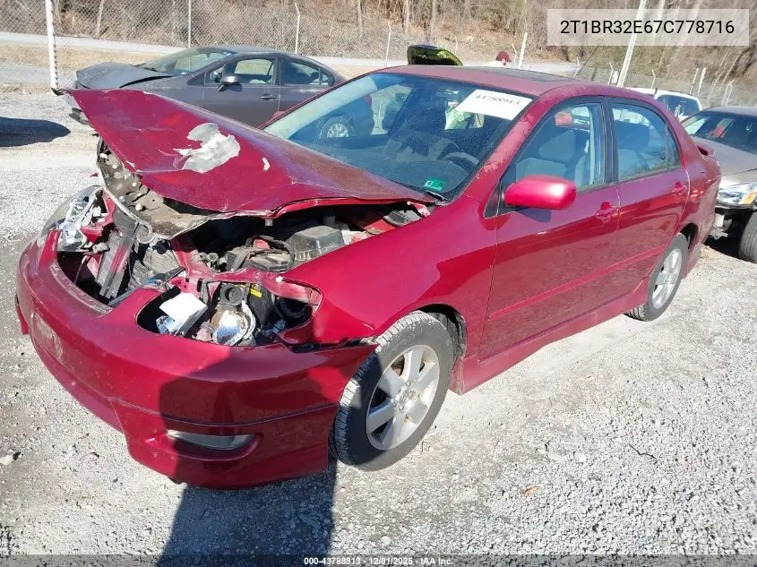 2T1BR32E67C778716 2007 Toyota Corolla S
