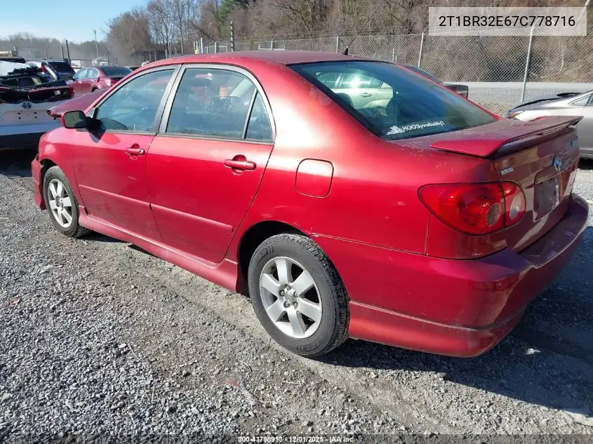 2T1BR32E67C778716 2007 Toyota Corolla S