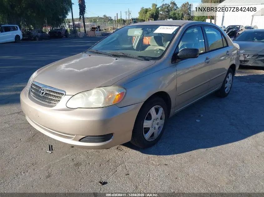 1NXBR32E07Z842408 2007 Toyota Corolla Le