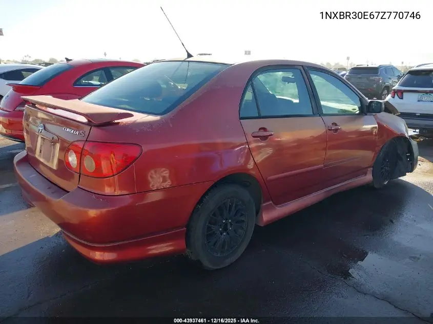 1NXBR30E67Z770746 2007 Toyota Corolla S