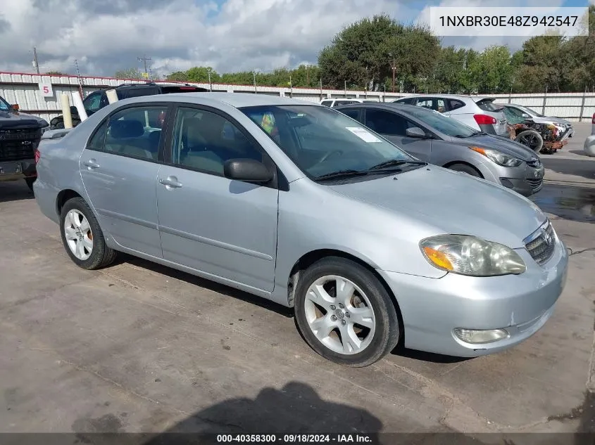 2008 Toyota Corolla S VIN: 1NXBR30E48Z942547 Lot: 40358300