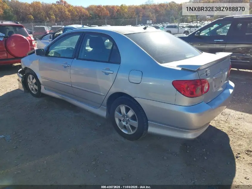 1NXBR32E38Z988870 2008 Toyota Corolla S