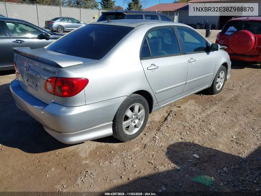 1NXBR32E38Z988870 2008 Toyota Corolla S