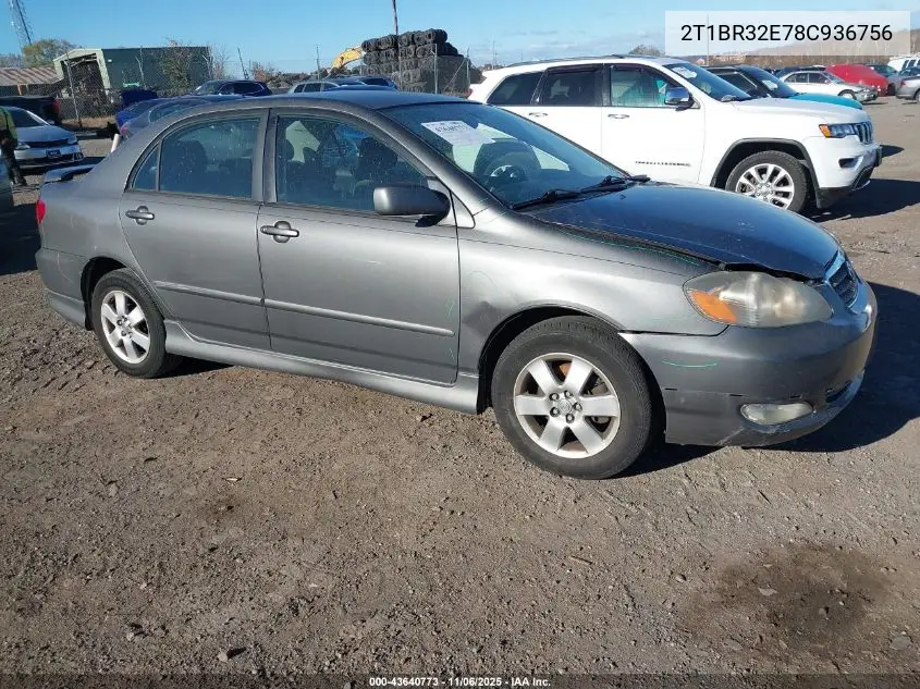 2T1BR32E78C936756 2008 Toyota Corolla S