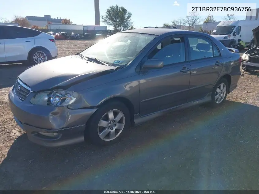 2T1BR32E78C936756 2008 Toyota Corolla S