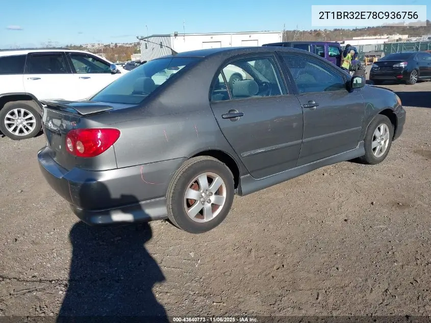 2T1BR32E78C936756 2008 Toyota Corolla S