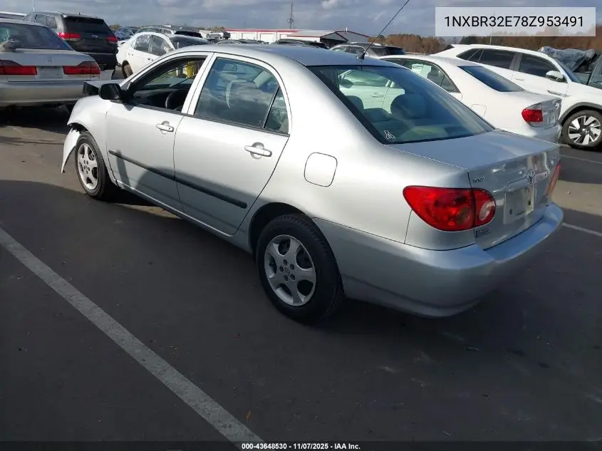 1NXBR32E78Z953491 2008 Toyota Corolla Ce