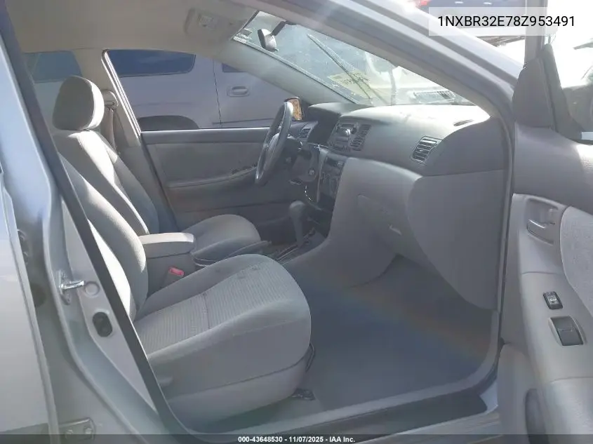 1NXBR32E78Z953491 2008 Toyota Corolla Ce