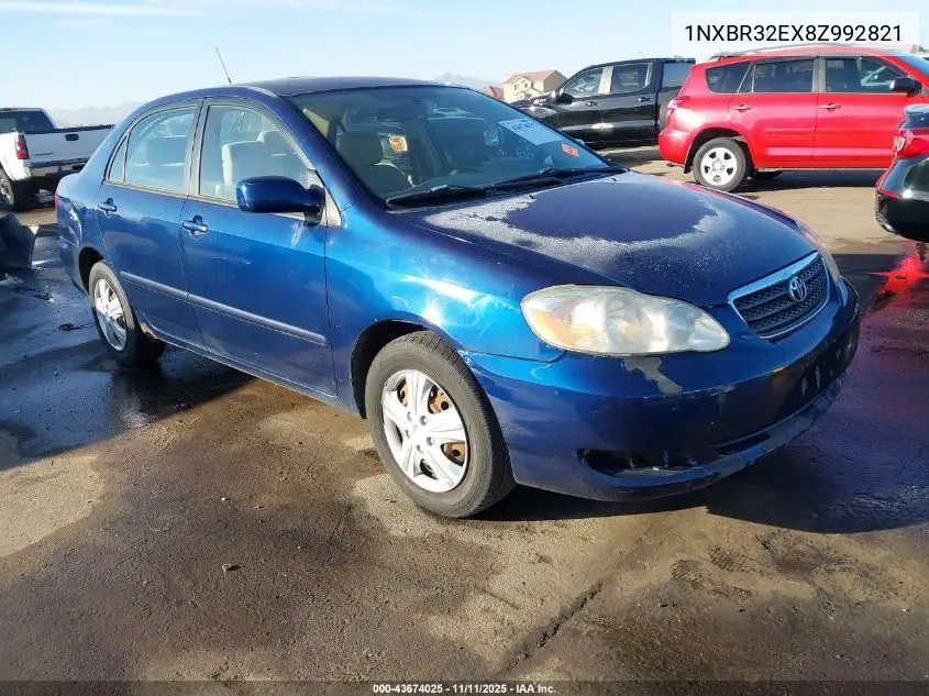 1NXBR32EX8Z992821 2008 Toyota Corolla Le