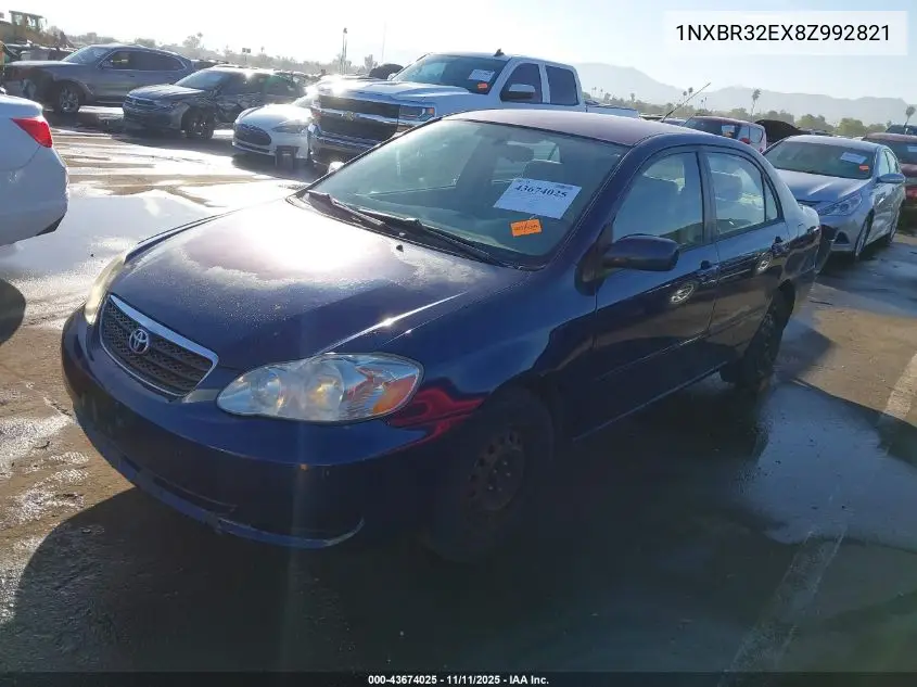 1NXBR32EX8Z992821 2008 Toyota Corolla Le