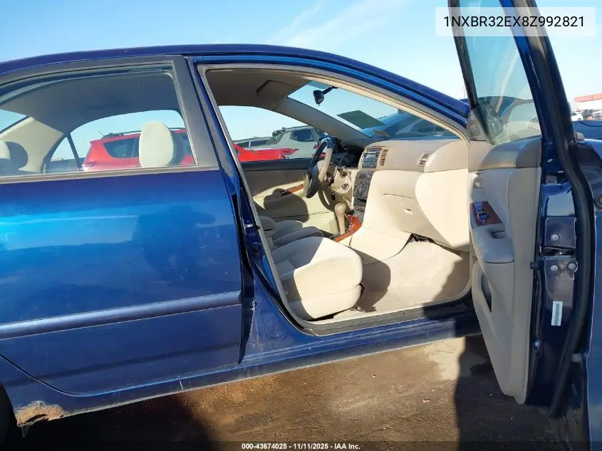 1NXBR32EX8Z992821 2008 Toyota Corolla Le