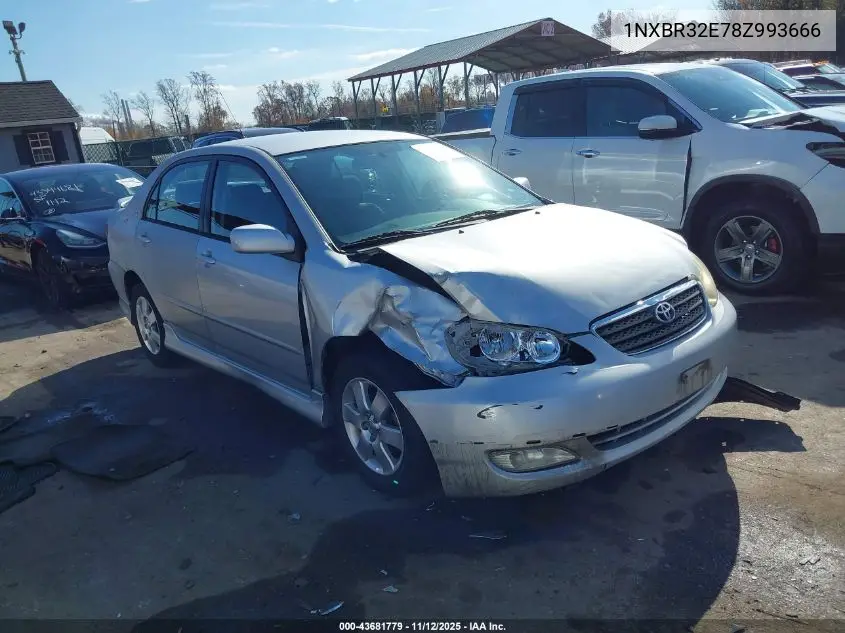1NXBR32E78Z993666 2008 Toyota Corolla S