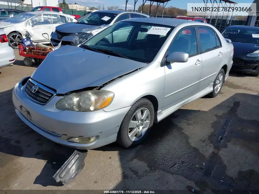 1NXBR32E78Z993666 2008 Toyota Corolla S