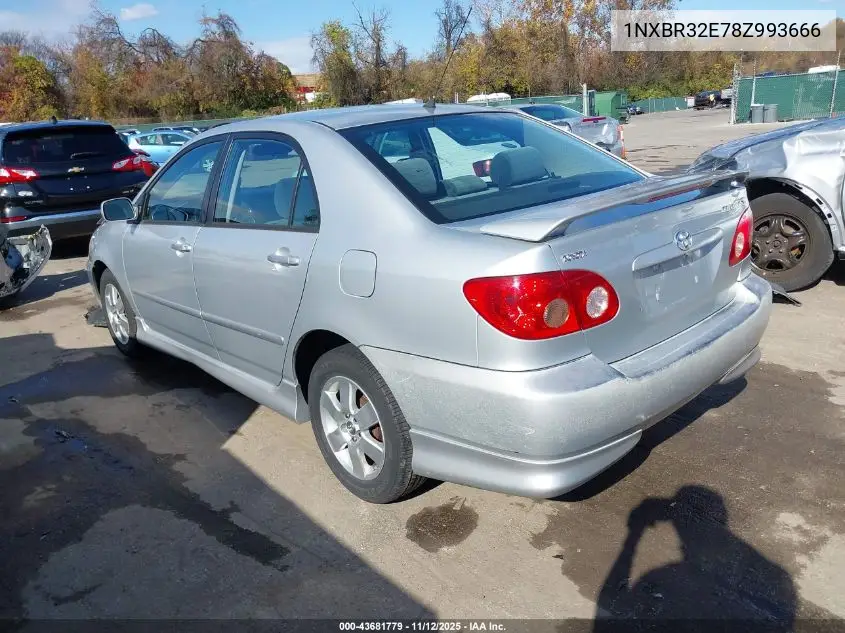 1NXBR32E78Z993666 2008 Toyota Corolla S
