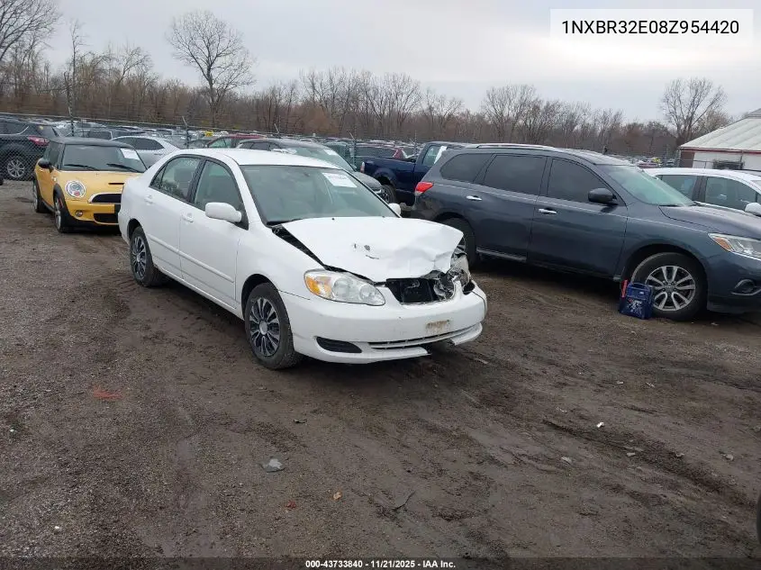 1NXBR32E08Z954420 2008 Toyota Corolla Le