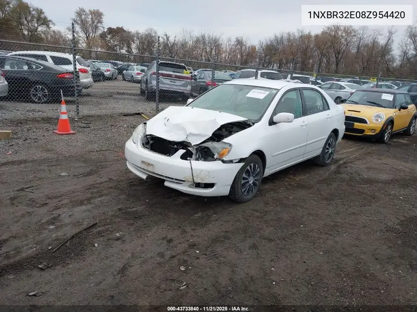 1NXBR32E08Z954420 2008 Toyota Corolla Le