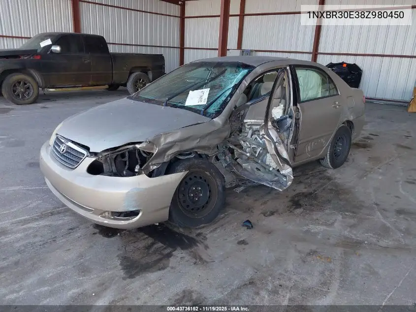 1NXBR30E38Z980450 2008 Toyota Corolla Le
