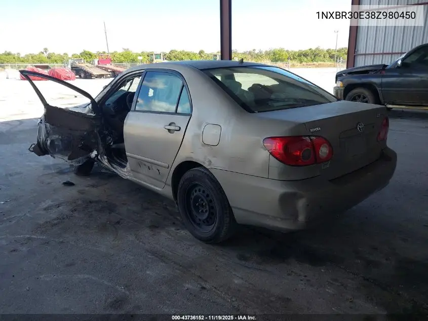 1NXBR30E38Z980450 2008 Toyota Corolla Le