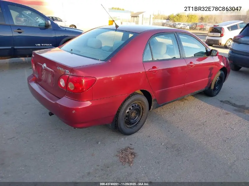 2T1BR32E78C863047 2008 Toyota Corolla Le