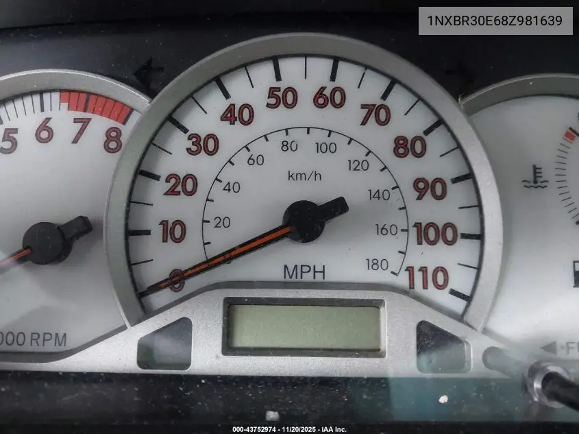 1NXBR30E68Z981639 2008 Toyota Corolla S