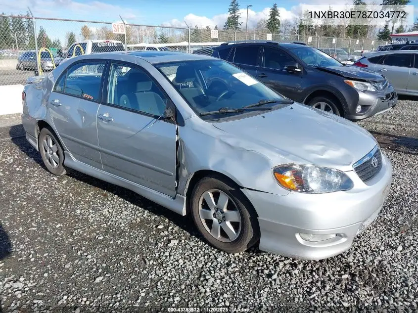 1NXBR30E78Z034772 2008 Toyota Corolla S