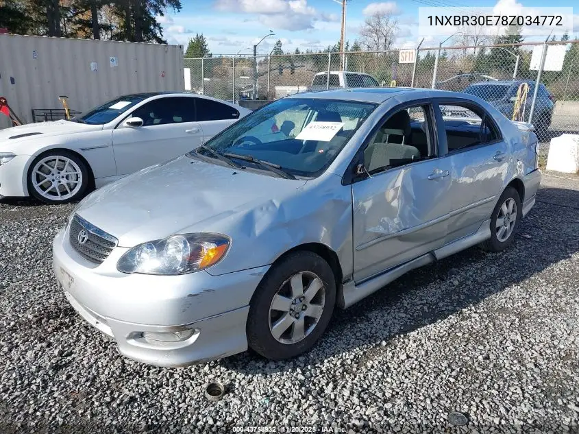 1NXBR30E78Z034772 2008 Toyota Corolla S