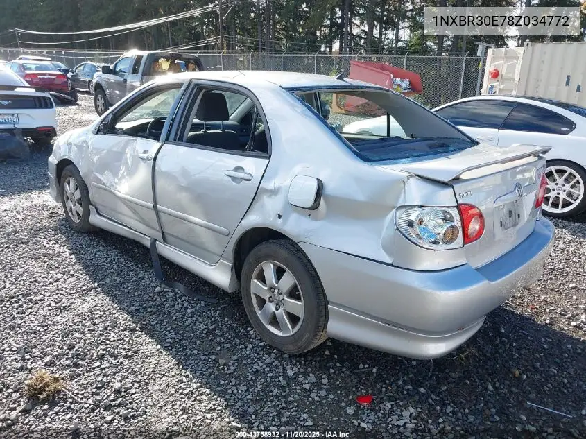 1NXBR30E78Z034772 2008 Toyota Corolla S