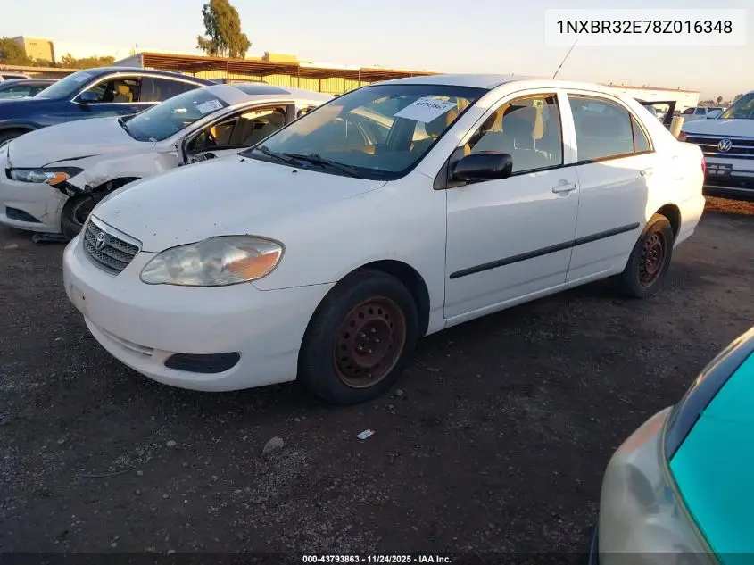 1NXBR32E78Z016348 2008 Toyota Corolla Ce