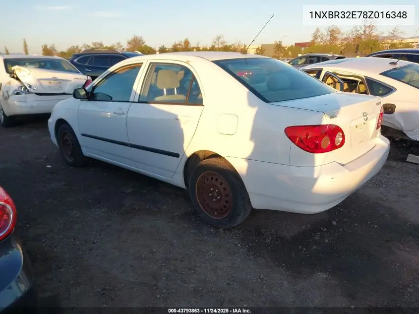 1NXBR32E78Z016348 2008 Toyota Corolla Ce