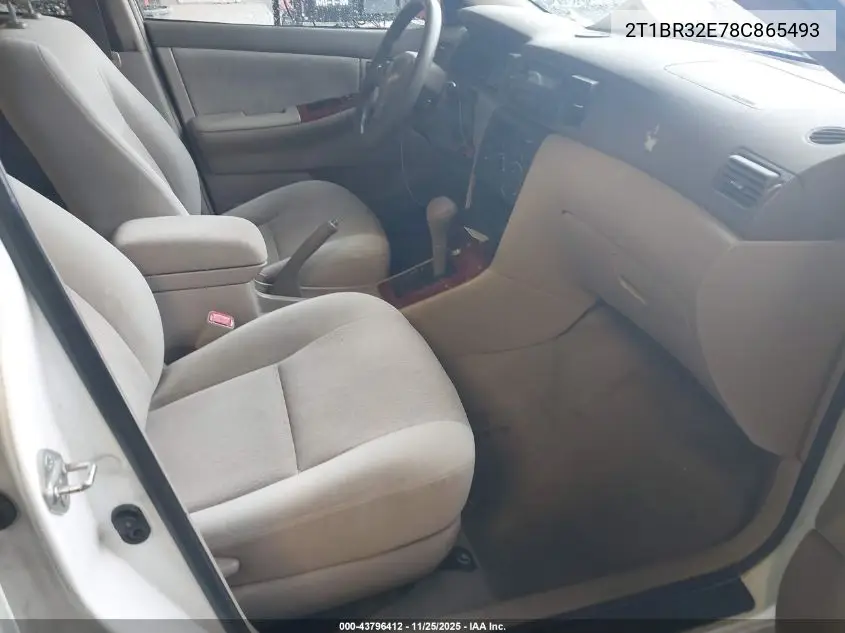 2T1BR32E78C865493 2008 Toyota Corolla Le