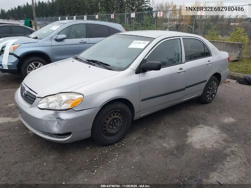 1NXBR32E68Z980486 2008 Toyota Corolla Ce