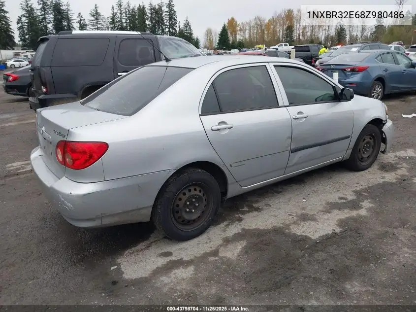 1NXBR32E68Z980486 2008 Toyota Corolla Ce