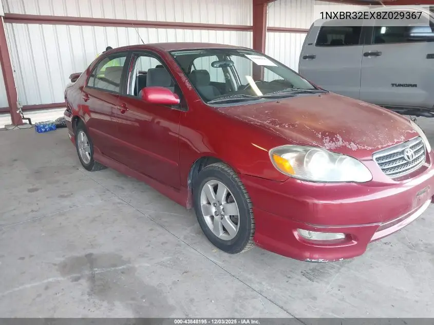 1NXBR32EX8Z029367 2008 Toyota Corolla S