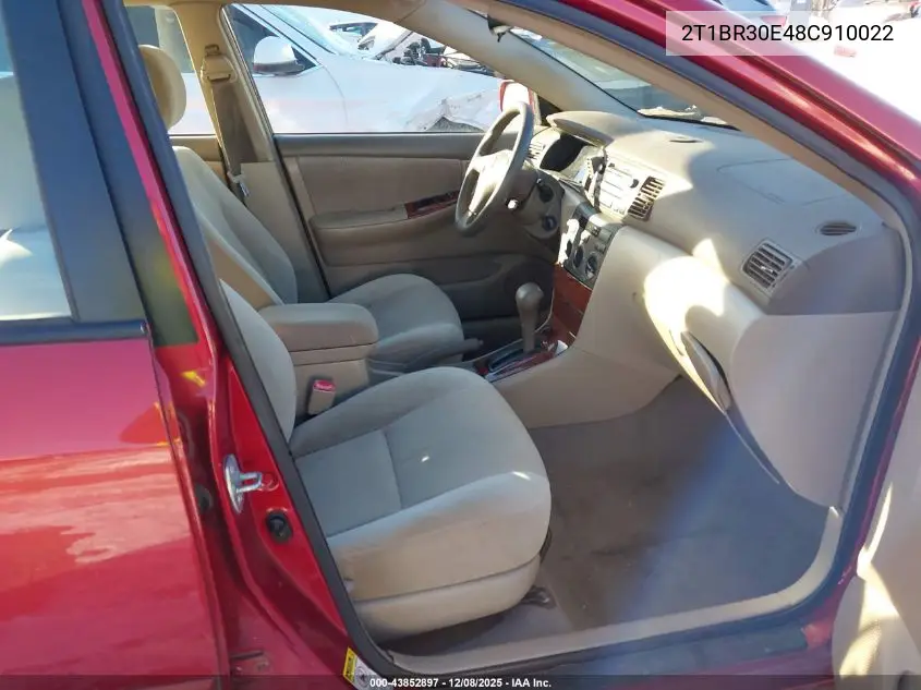 2T1BR30E48C910022 2008 Toyota Corolla Le