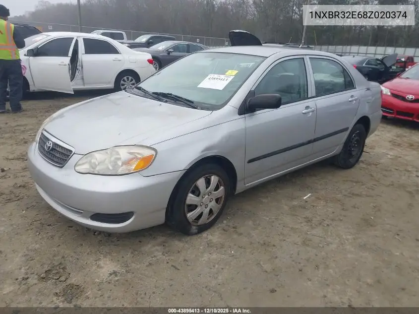 1NXBR32E68Z020374 2008 Toyota Corolla Ce