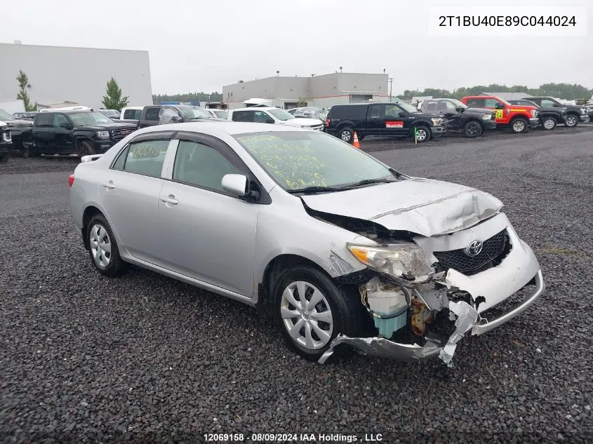 2009 Toyota Corolla VIN: 2T1BU40E89C044024 Lot: 12069158