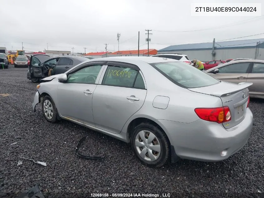 2009 Toyota Corolla VIN: 2T1BU40E89C044024 Lot: 12069158