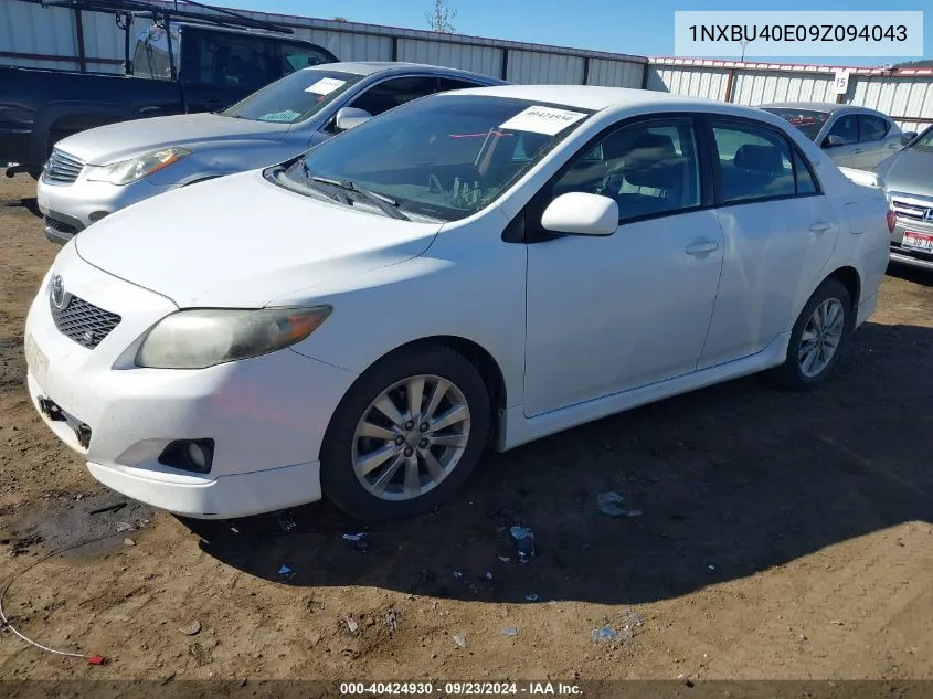 2009 Toyota Corolla S VIN: 1NXBU40E09Z094043 Lot: 40424930