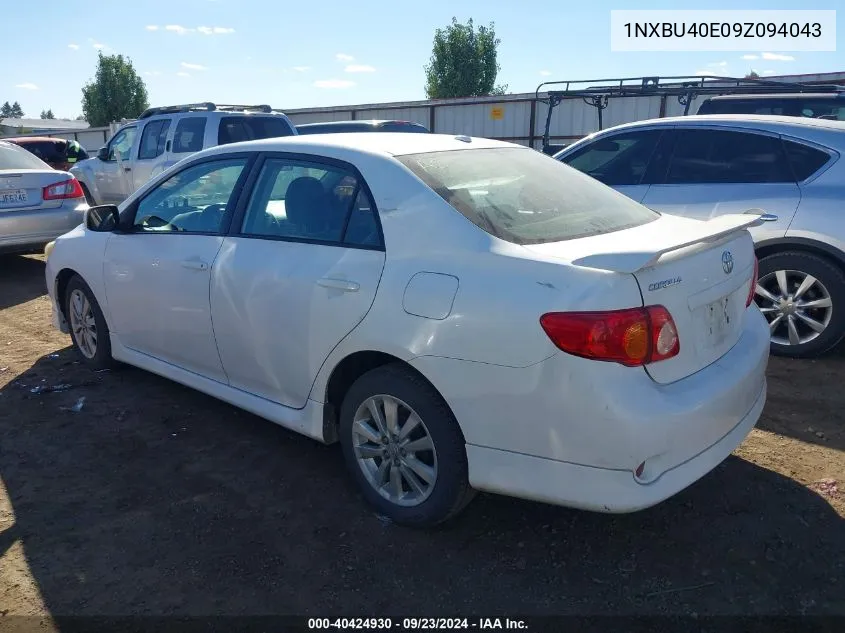 1NXBU40E09Z094043 2009 Toyota Corolla S