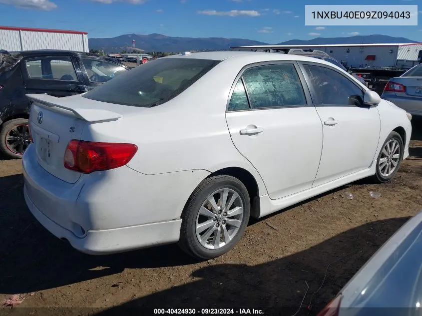 2009 Toyota Corolla S VIN: 1NXBU40E09Z094043 Lot: 40424930