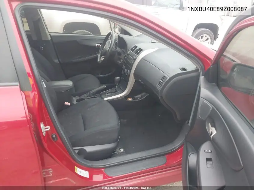 1NXBU40E89Z008087 2009 Toyota Corolla S