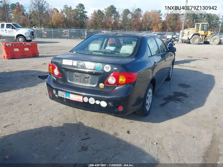 1NXBU40E79Z130942 2009 Toyota Corolla Le