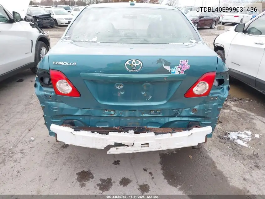 JTDBL40E999031436 2009 Toyota Corolla