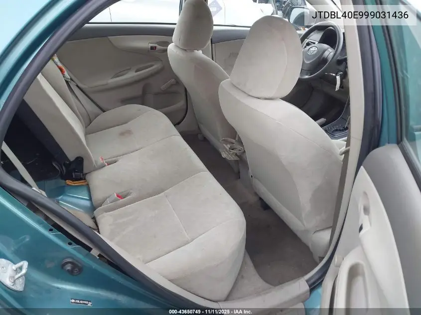 JTDBL40E999031436 2009 Toyota Corolla