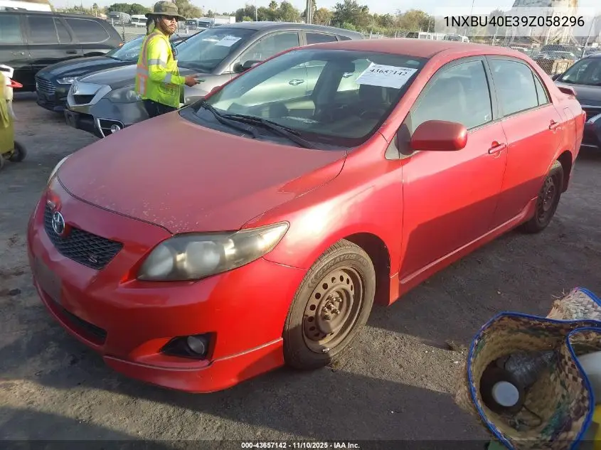 1NXBU40E39Z058296 2009 Toyota Corolla S