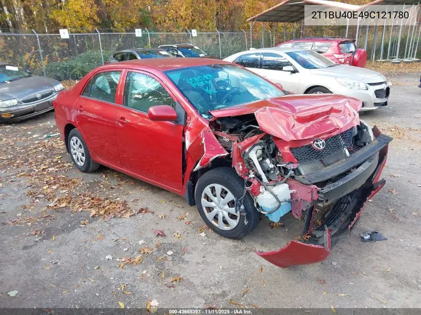 2T1BU40E49C121780 2009 Toyota Corolla Le