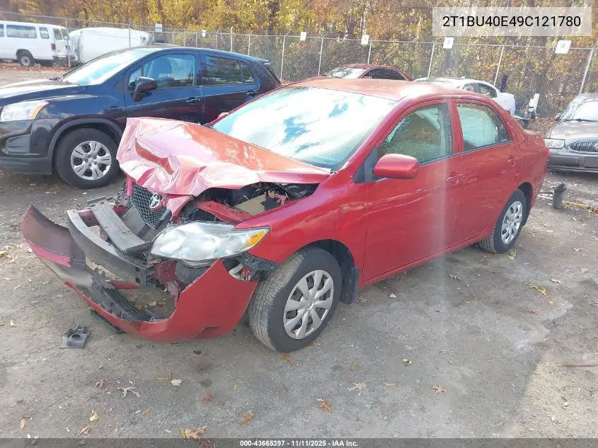 2T1BU40E49C121780 2009 Toyota Corolla Le