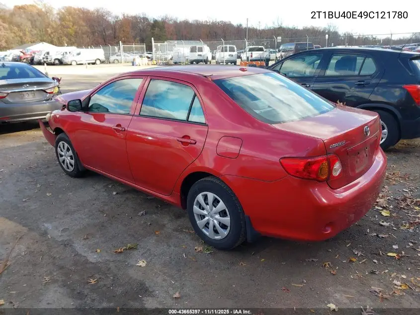 2T1BU40E49C121780 2009 Toyota Corolla Le